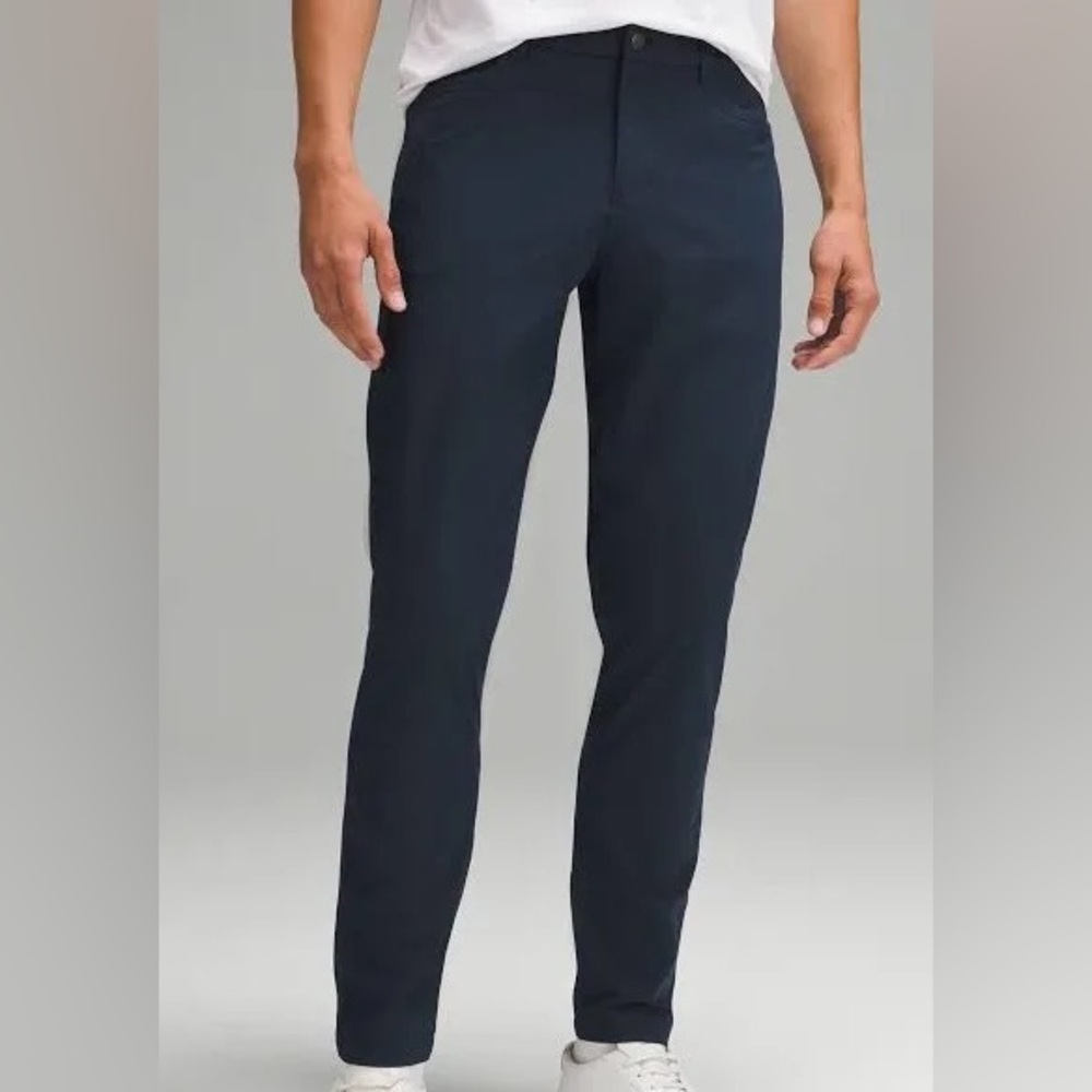 Lululemon ABC 5 Pocket Warpstream Pants Sz 38 /28.5 Navy